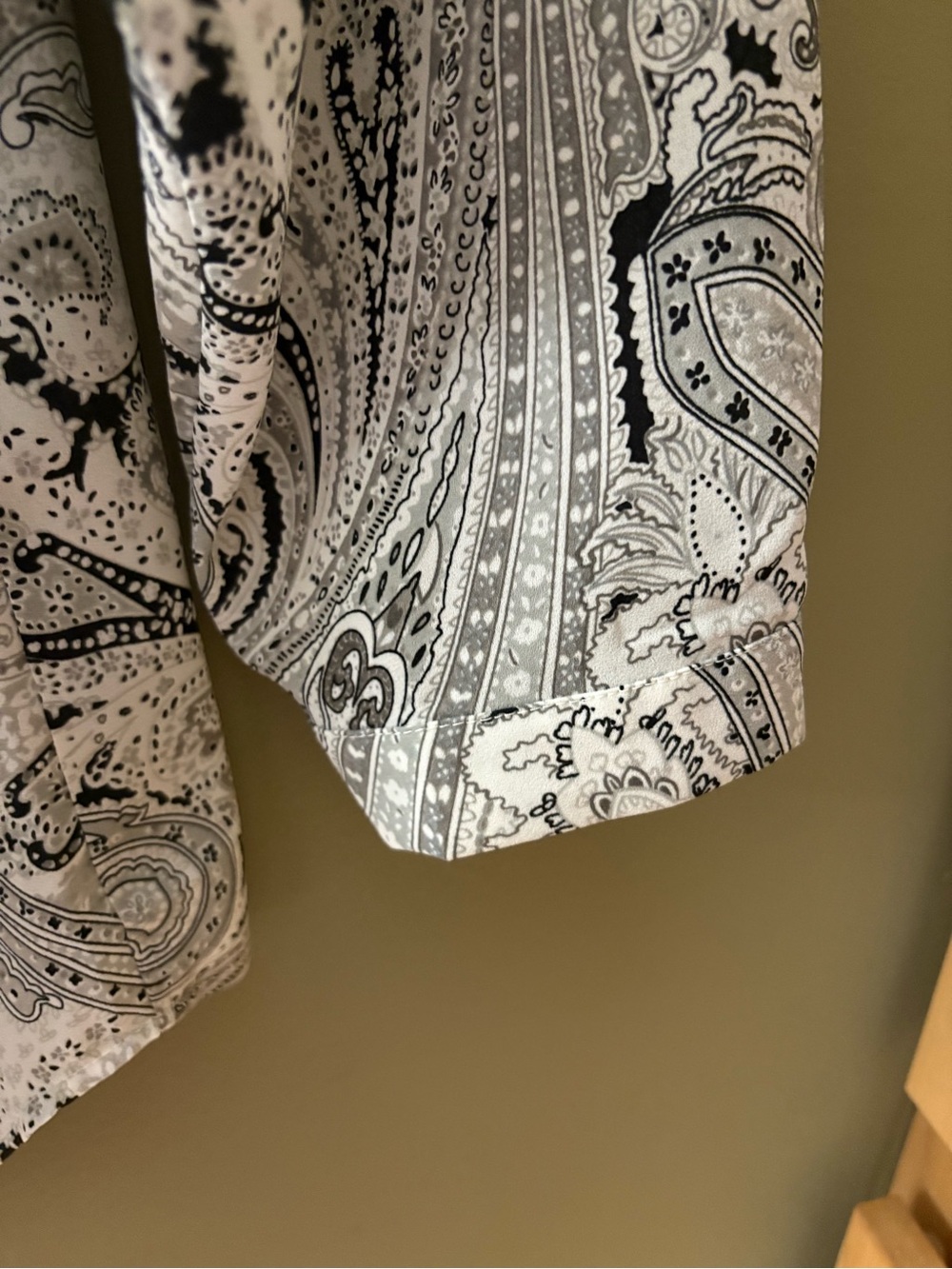 Talbots Black & White Paisley V-Neck Tunic Size 2X - Picture 8 of 12